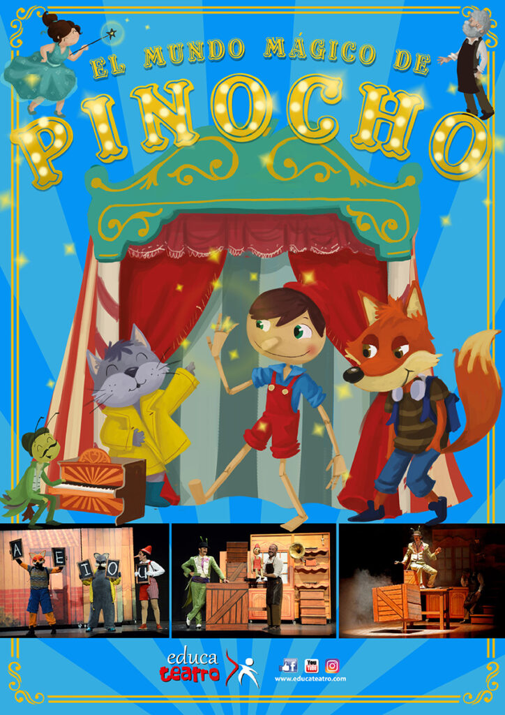 Creatividad del evento de Pinocho.