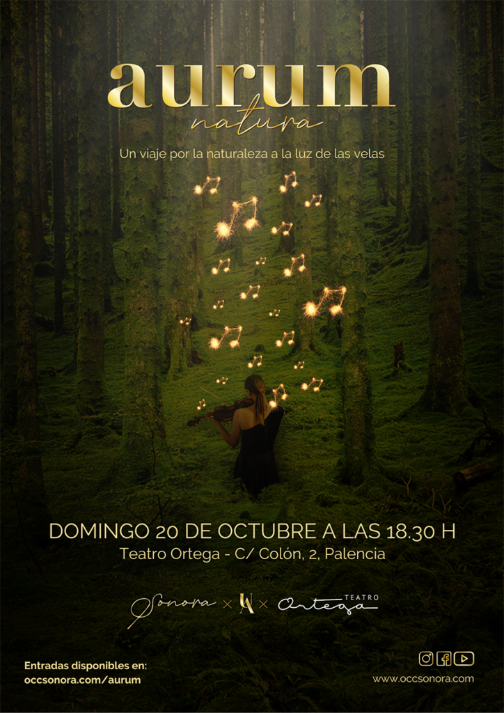 Creatividad del evento Aurum Natura.