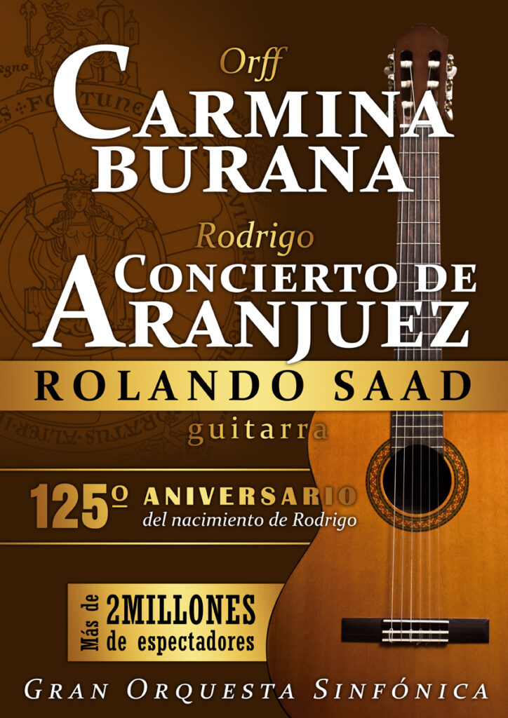 Creatividad del evento Carmina Burana y el Concierto de Aranjuez.