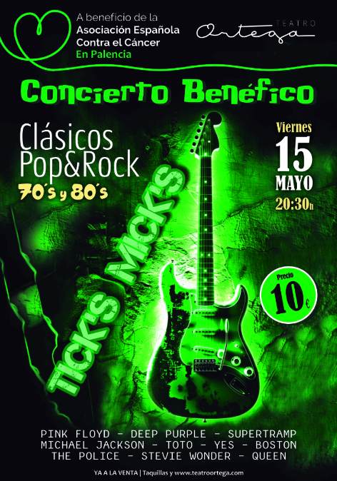 Creatividad del evento concierto benéfico.