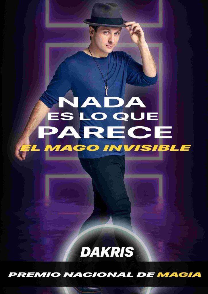 Creatividad del evento Dakris, el mago invisible.
